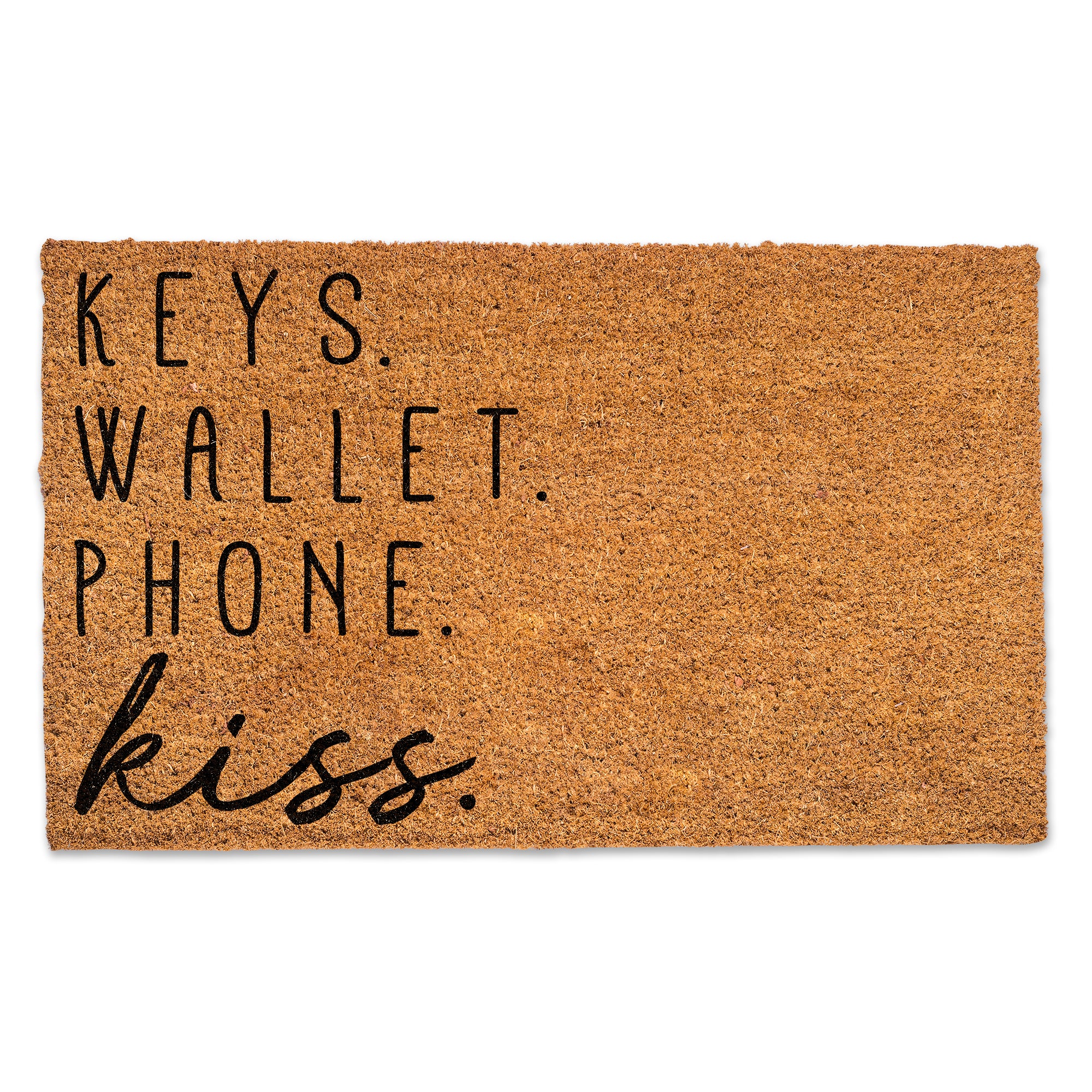 Keys Wallet Phone Kiss Door Mat