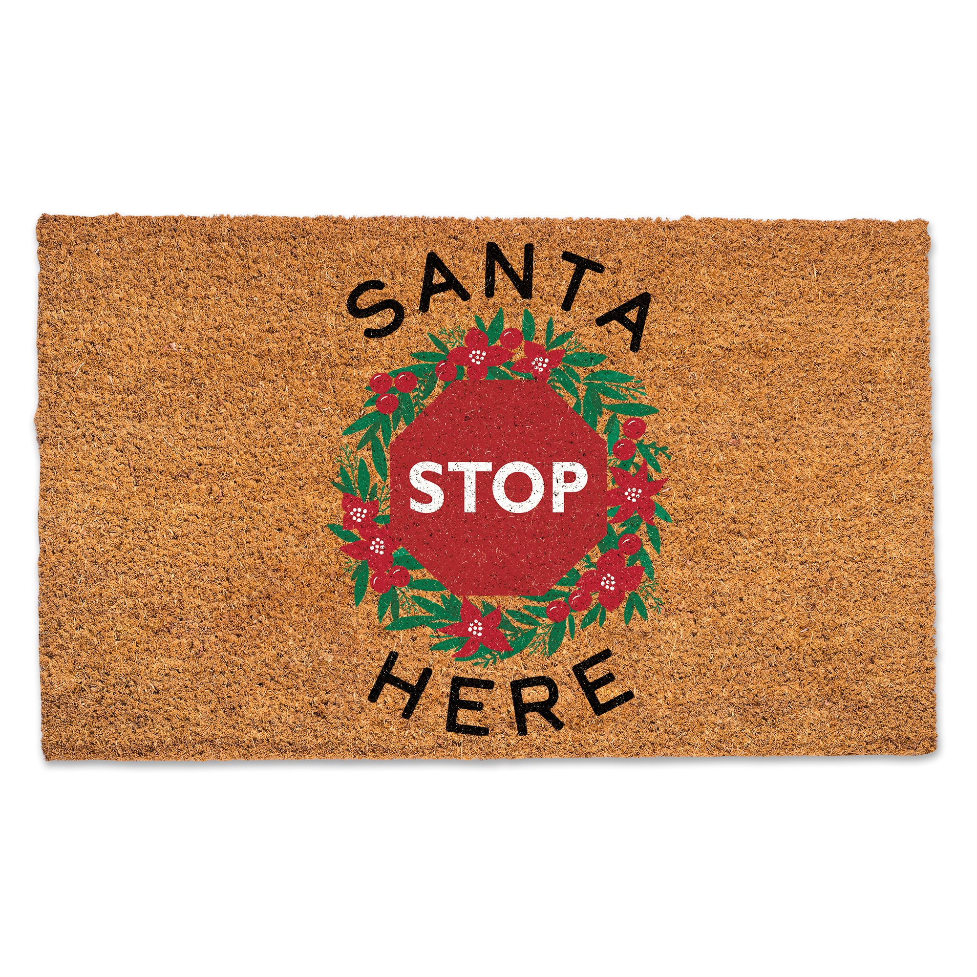 Santa Stop Here Door Mat