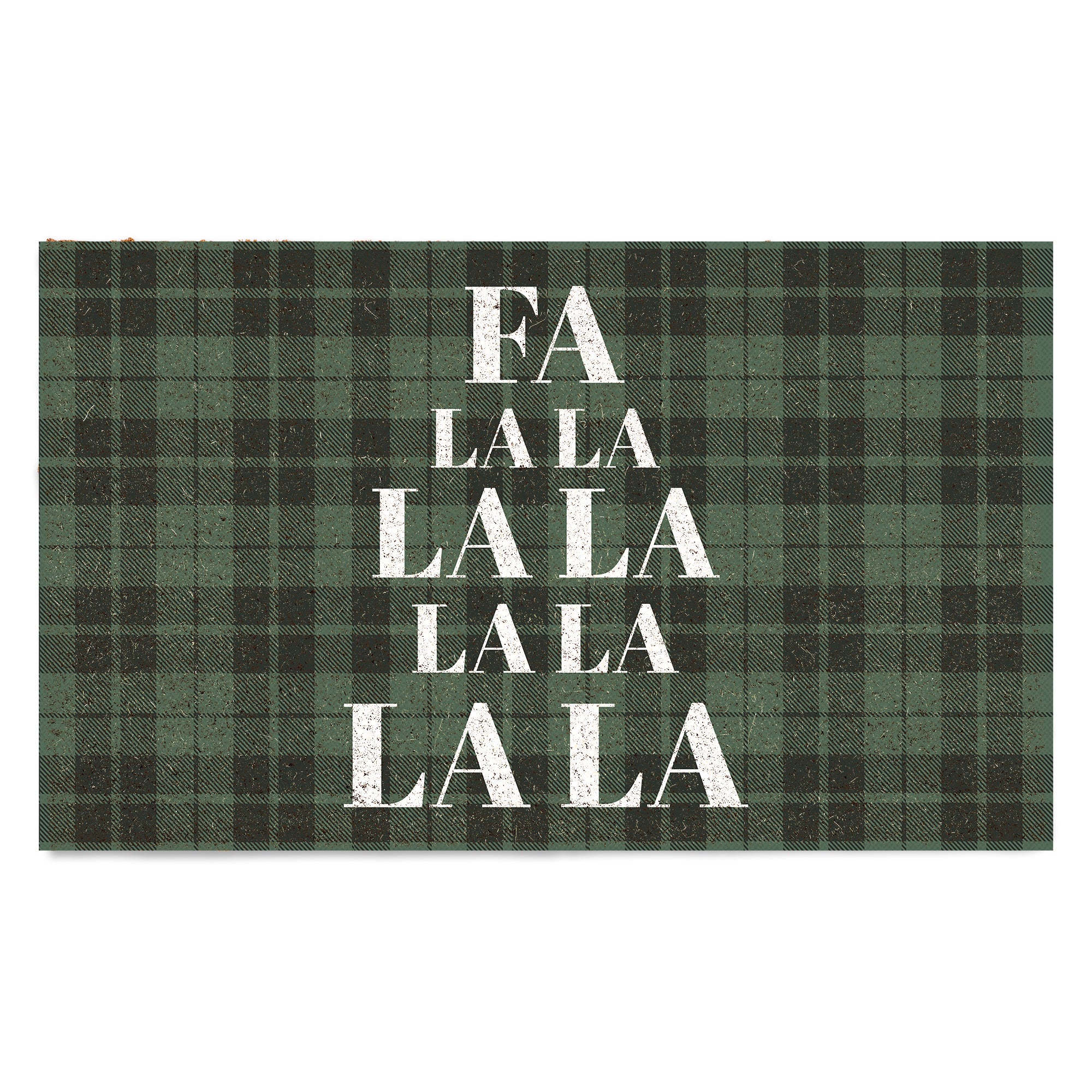 Fa La La Green Plaid Door Mat