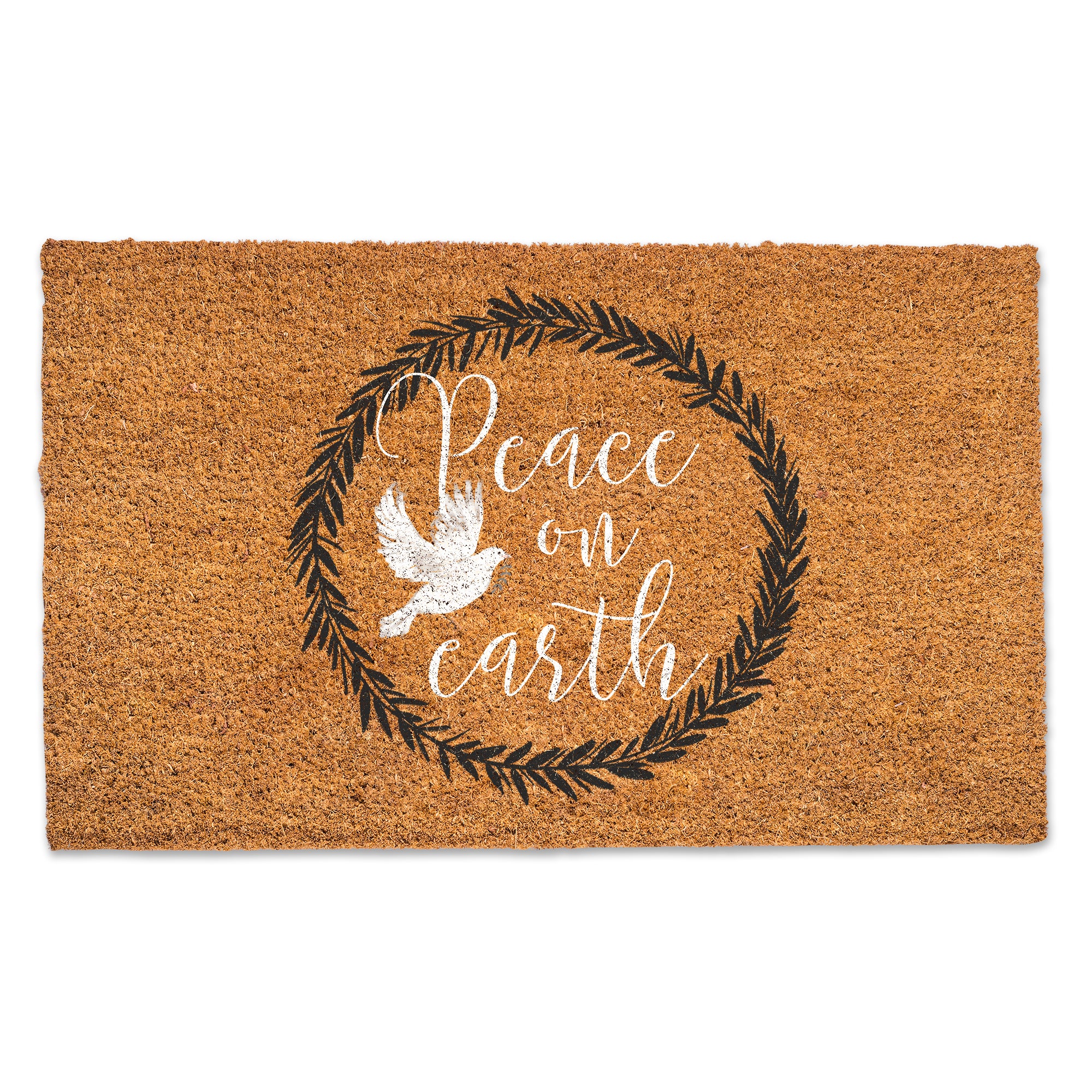 Peace on Earth Wreath Door Mat