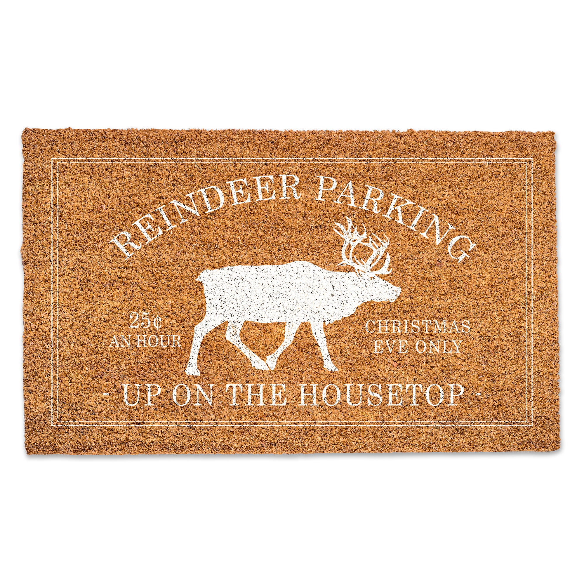 Reindeer Parking Door Mat